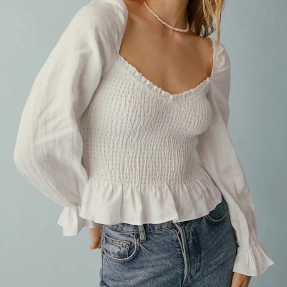 Reformation Tops - Cambria Linen Top - Size XS